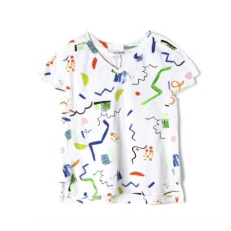 Art & Eden Kids Girl VENUS TOP – FINGER PAINT