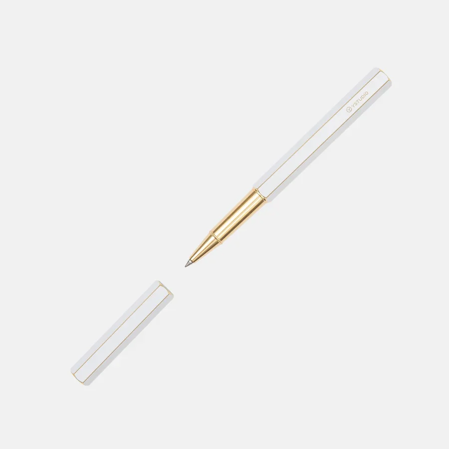 ystudio Brassing – Rollerball Pen (White)