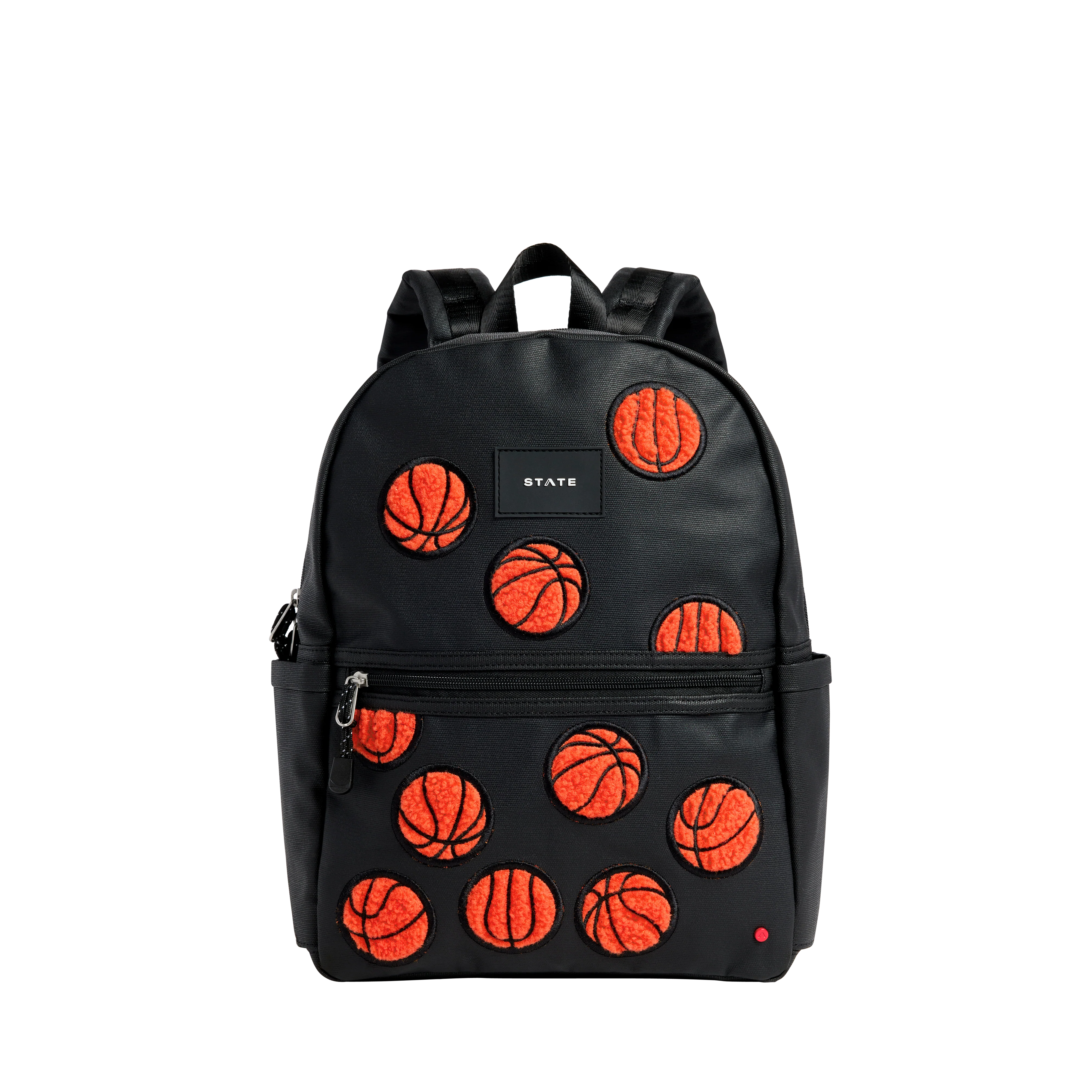 State Bags Kane Kids Double Pocket Large Backpack – Fuzzy Basketballs