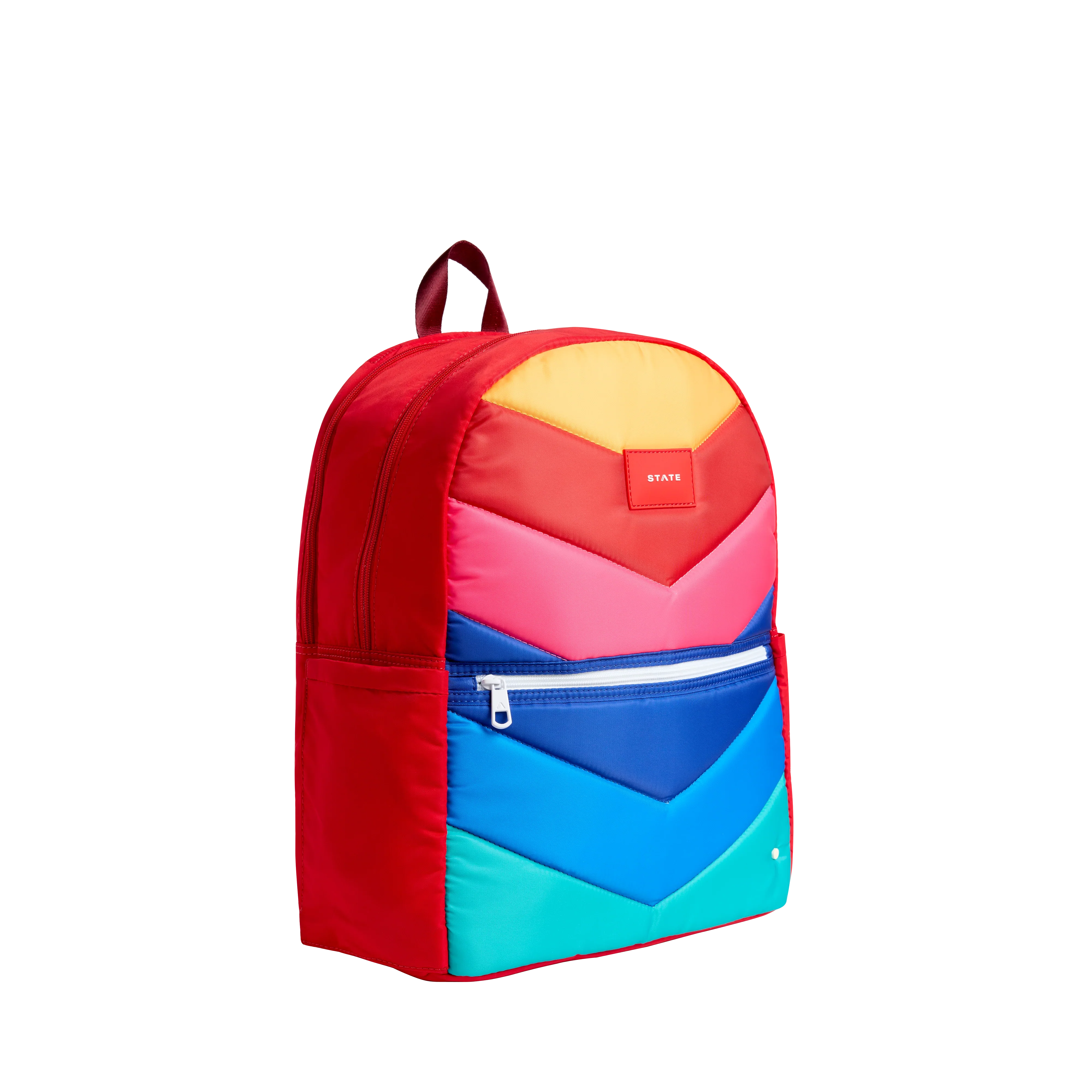 State Bags Kane Kids Double Pocket Large Backpack – RAINBOW CHEVRON