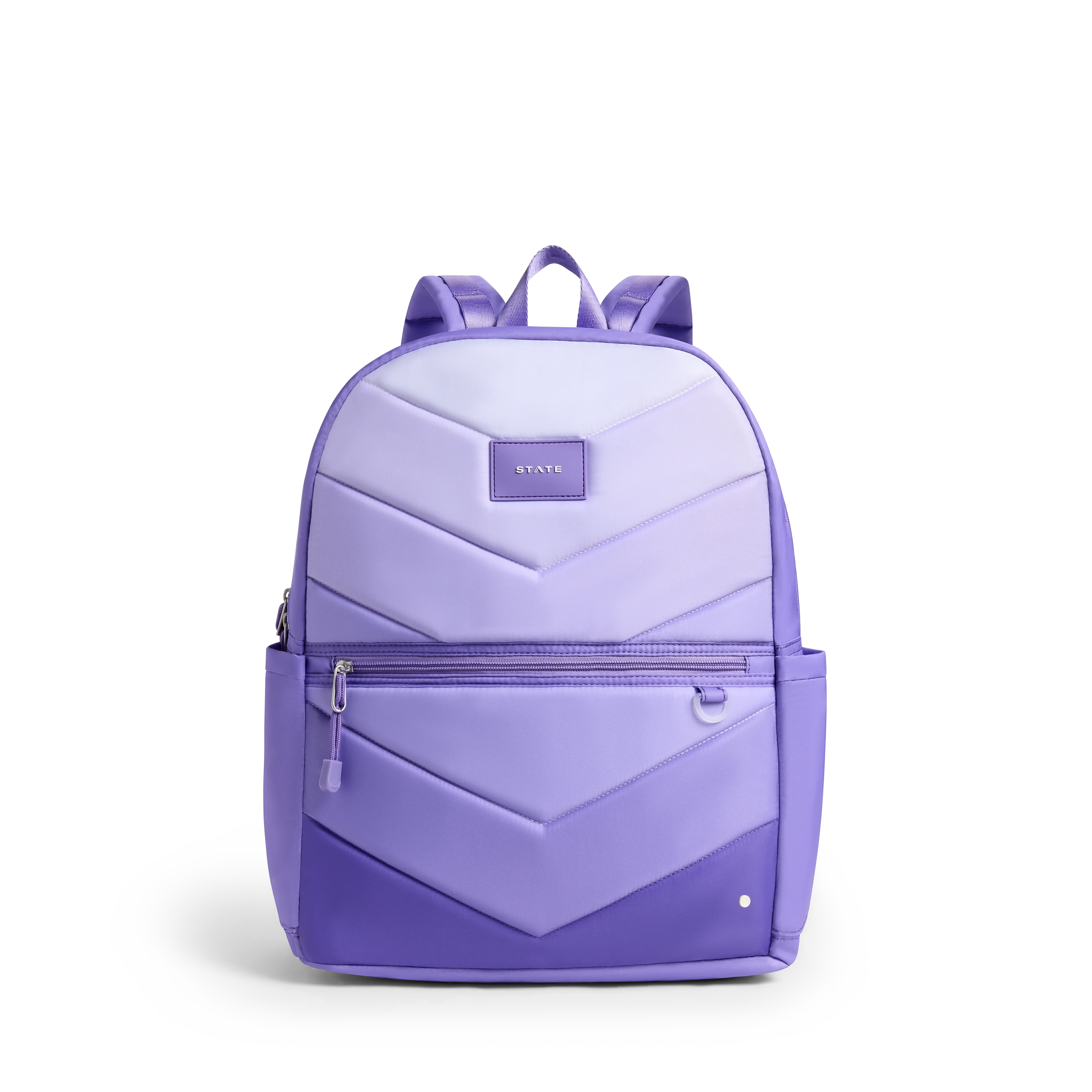 State Bags Kane Kids Double Pocket Large Backpack in Lilac Chevron