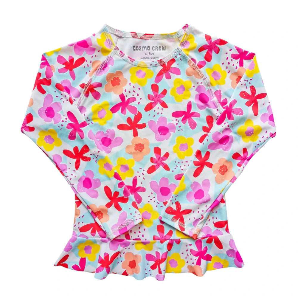 Cosmo Crew Kids SEA & SNOW Long Sleeve Frill Top – 1-2Y