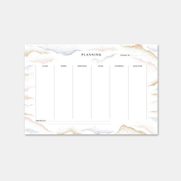 Quartier Libre Papier Free Quarter Planner Pad – Stardust