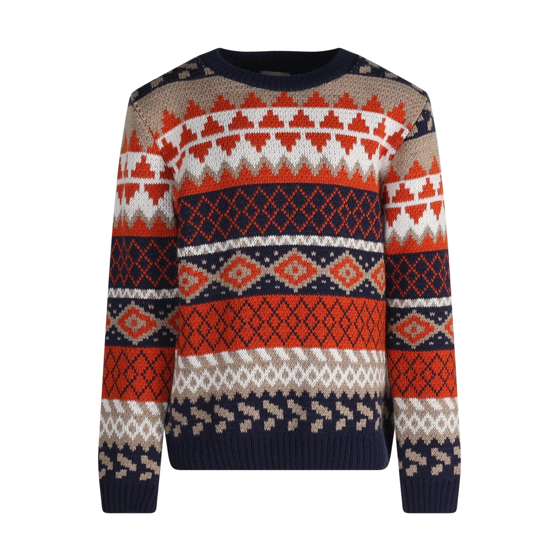 Siviglia White Pattern-Jacquard Sweater Jumper – 8Y