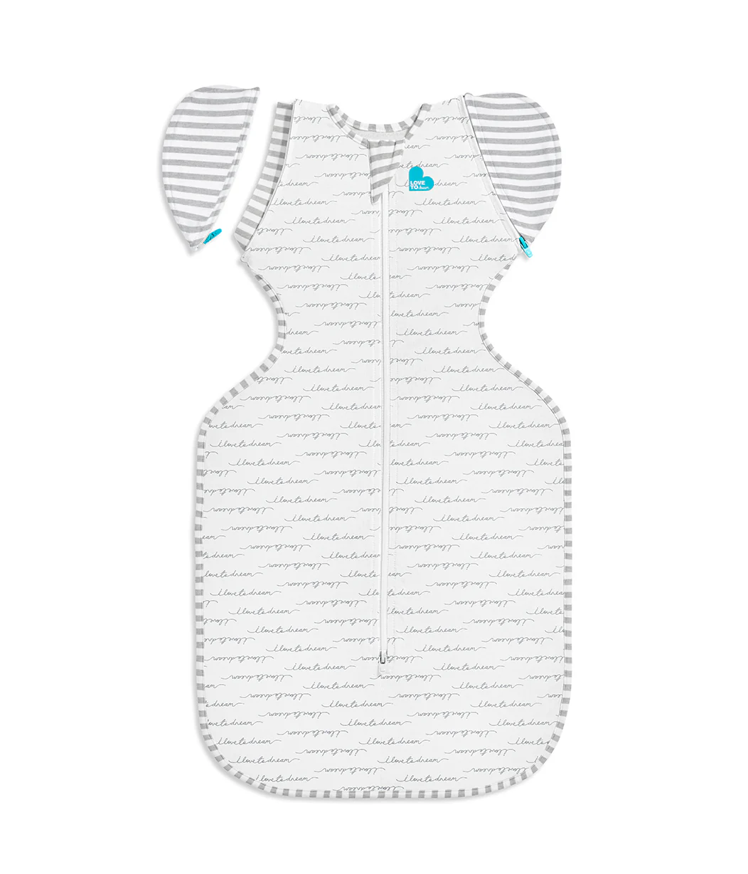 Love to Dream Stage 2 – Swaddle Up Original 1.0 TOG Transition Bag in White Dreamer