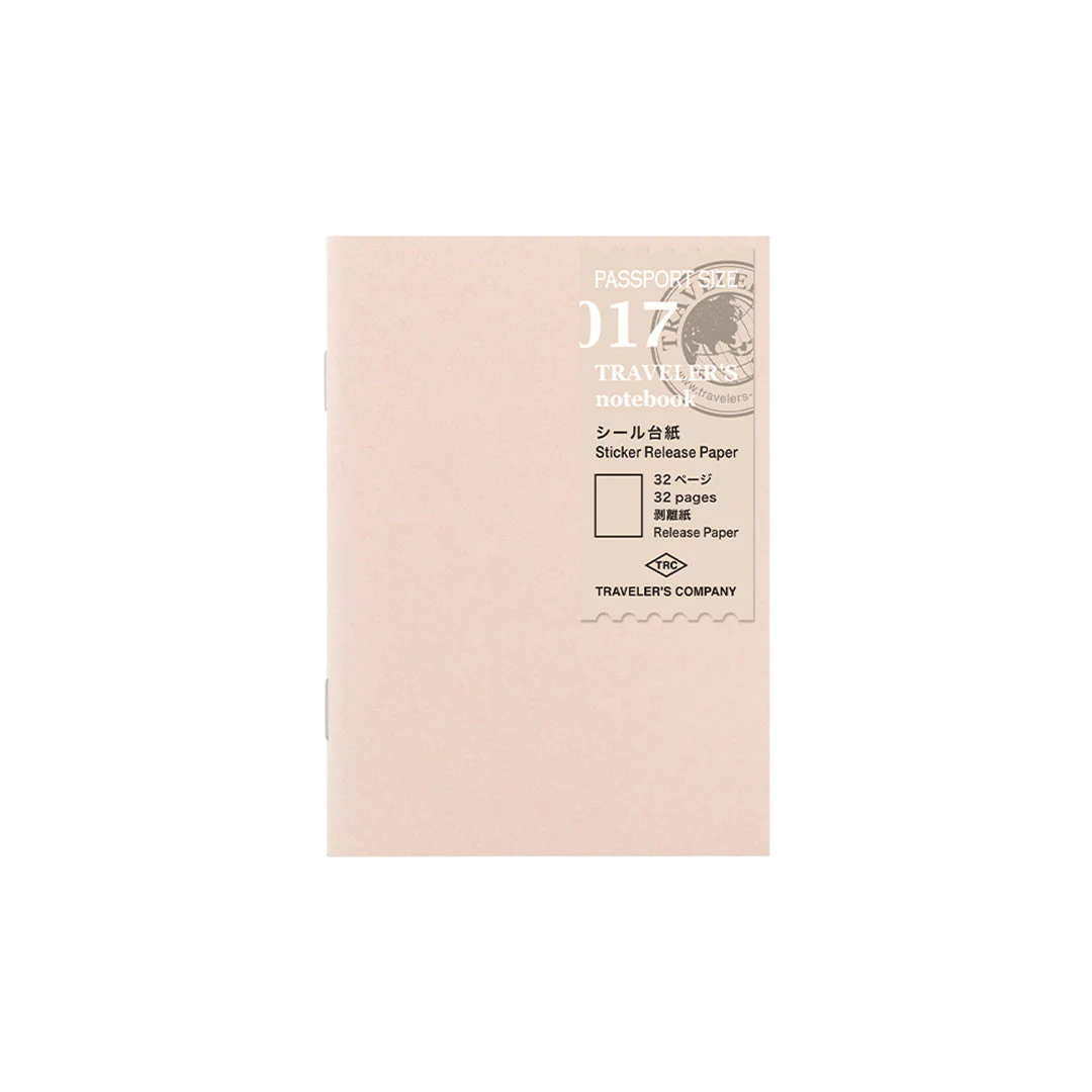 TRAVELER’S Company Passport Notebook Refill 017 [Sticker Release Paper]
