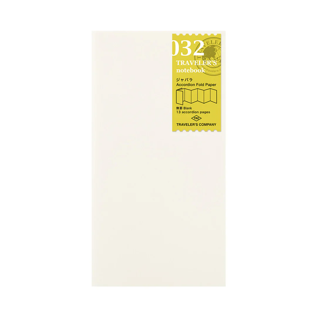 TRAVELER’S Company Notebook Refill 032 [Accordion Fold Paper]