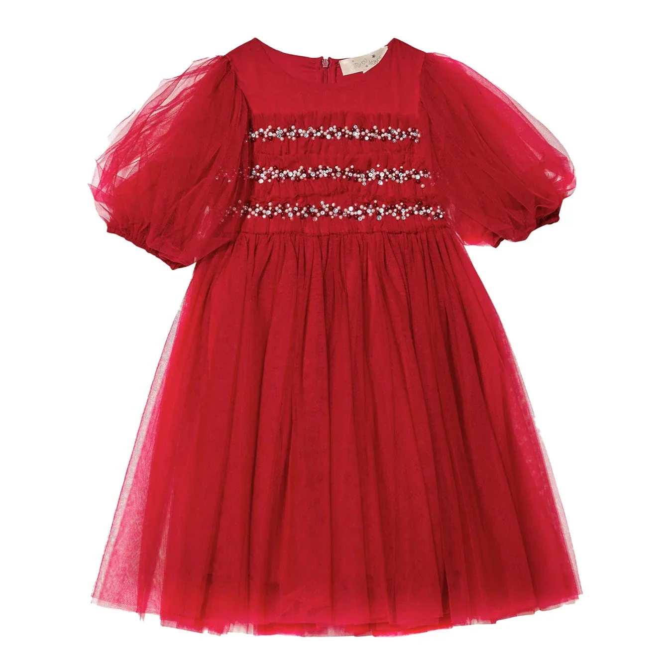 Tutu Du Monde Baby Girl’s JINGLE BELLES Serephine Tulle Dress – Red Velvet – 0-6M