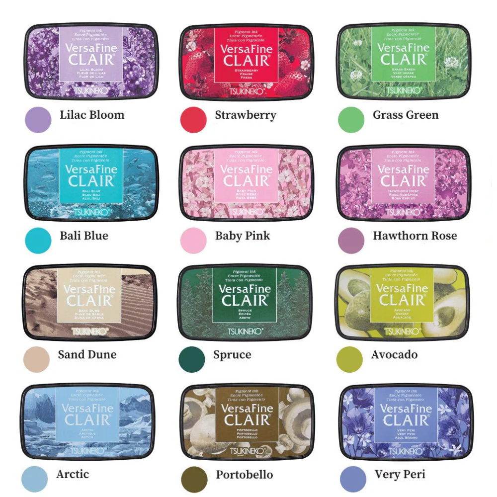 Tsukineko VersaFine Clair Stamp Ink Pad – [2024 New Colours] Natural Colours Series