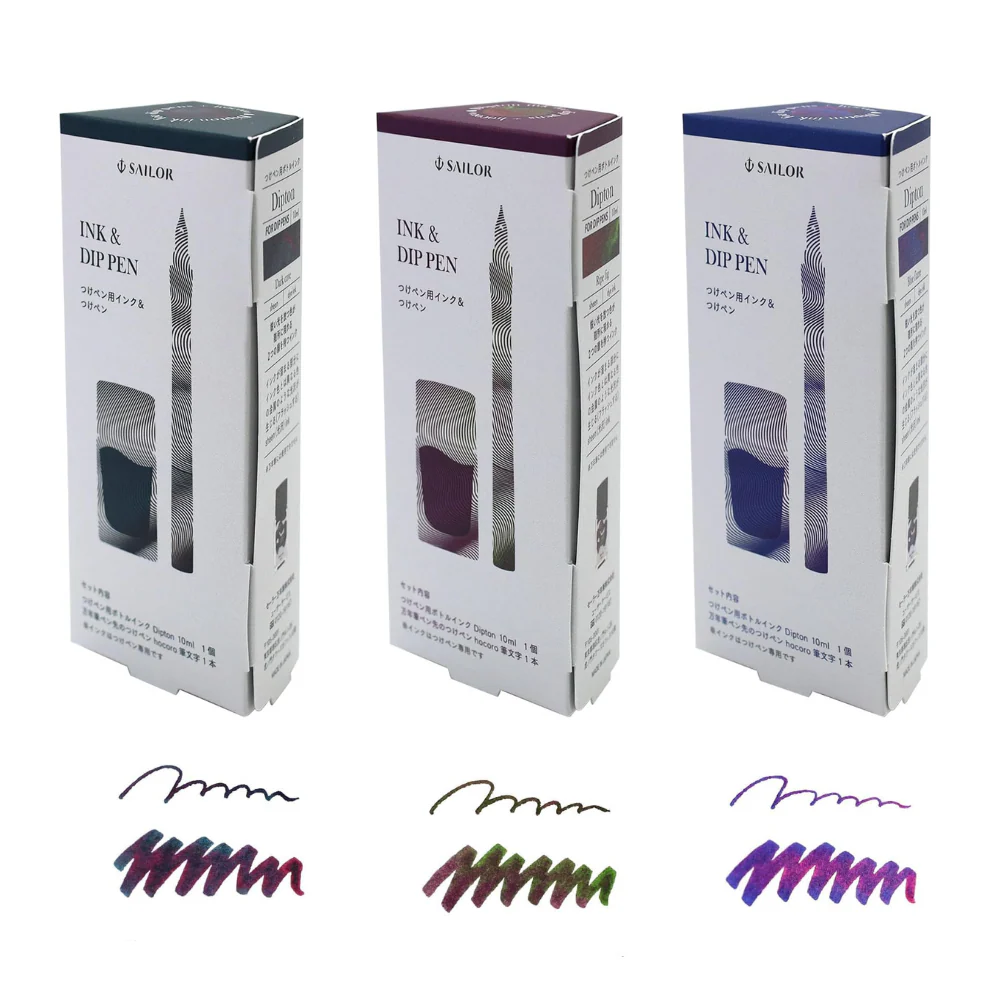 Sailor Dipton + Hocoro Dip Pen Ink Set