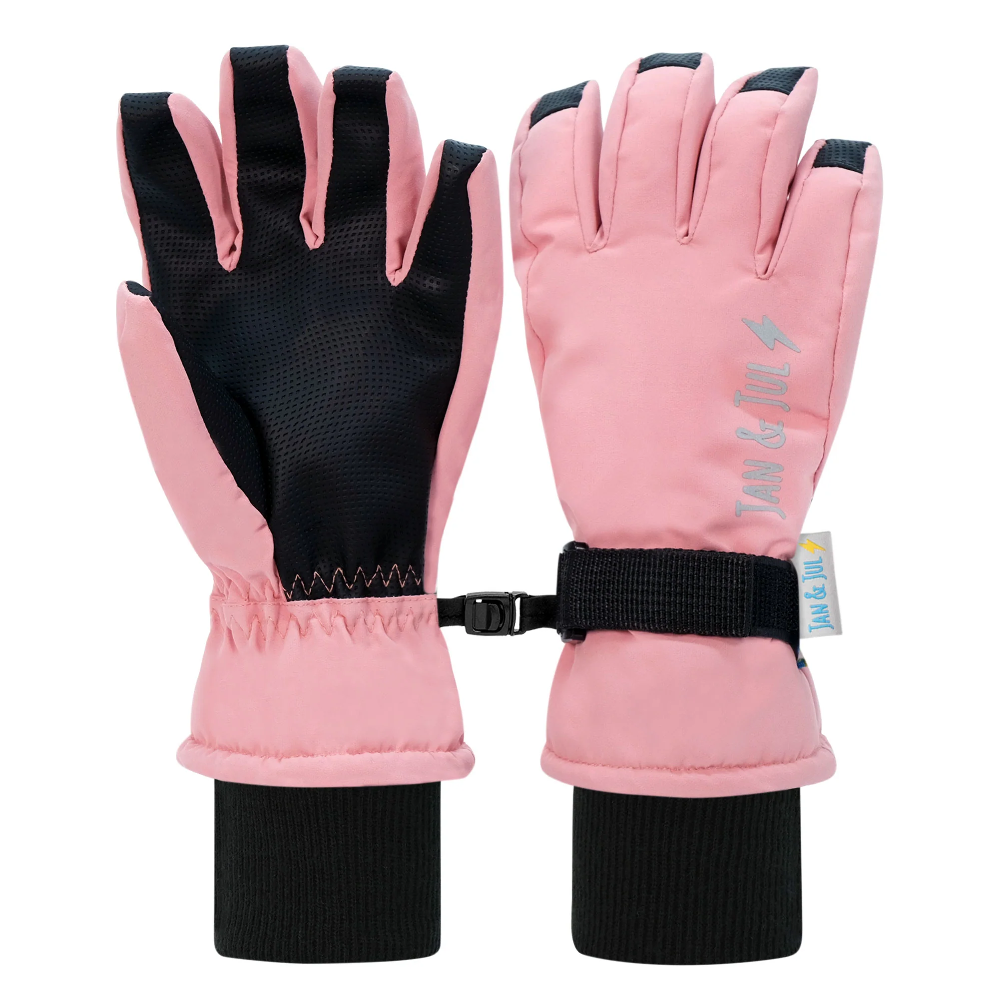 Jan & Jul Kids Waterproof Snow Gloves – Dusty Pink