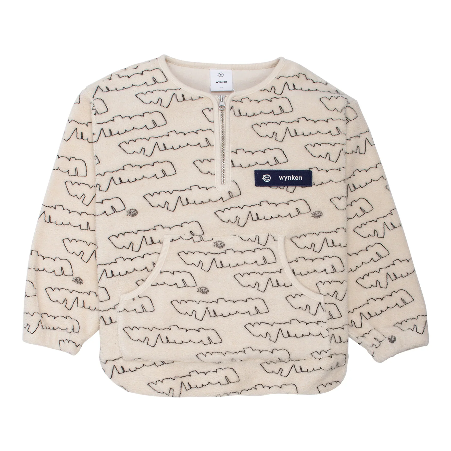 Wynken Kids Fluffy Wynken Half Zip – Ecru – 10Y/12Y
