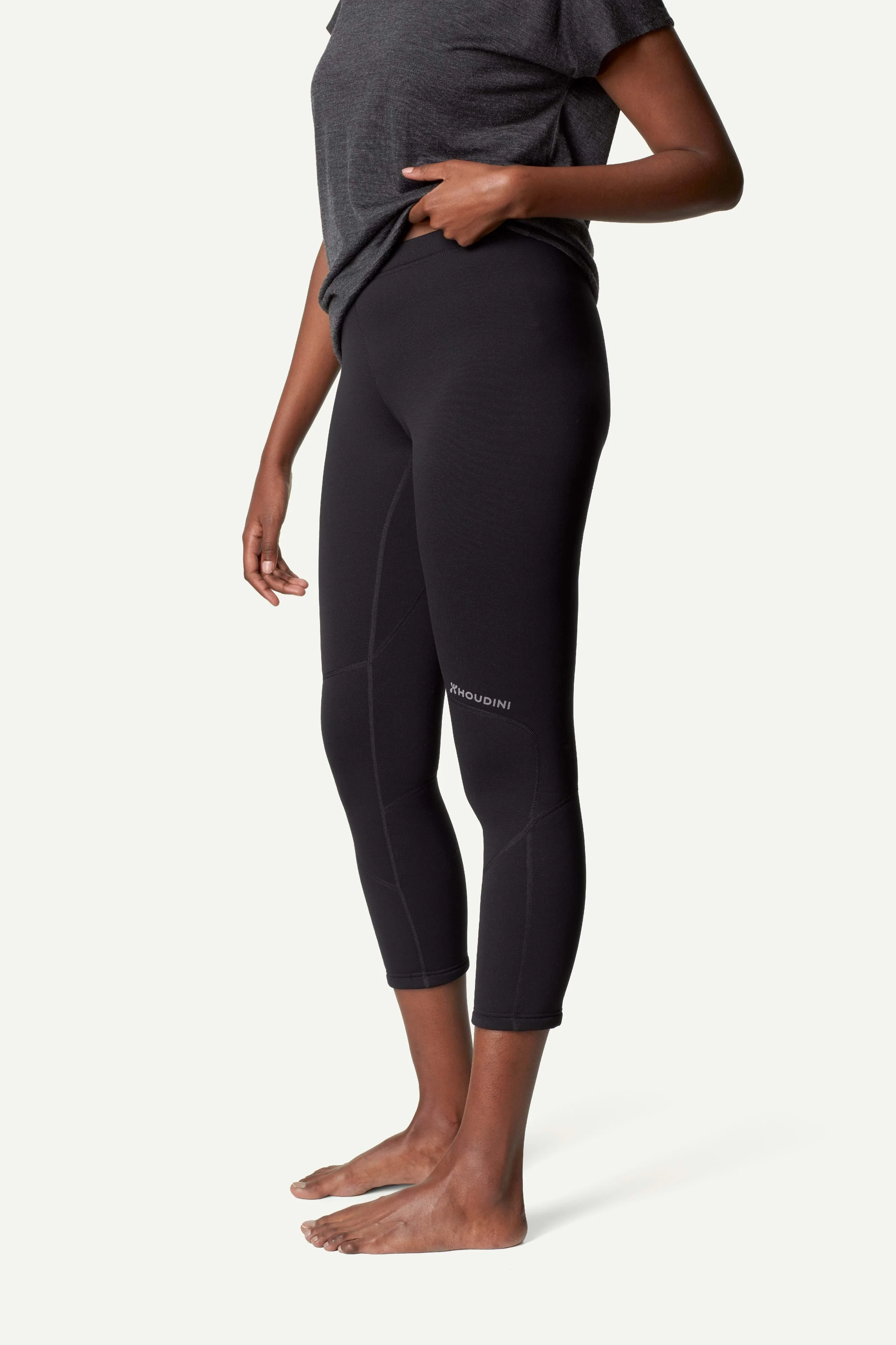 Houdini Womens Drop Knee Power Tights – True Black