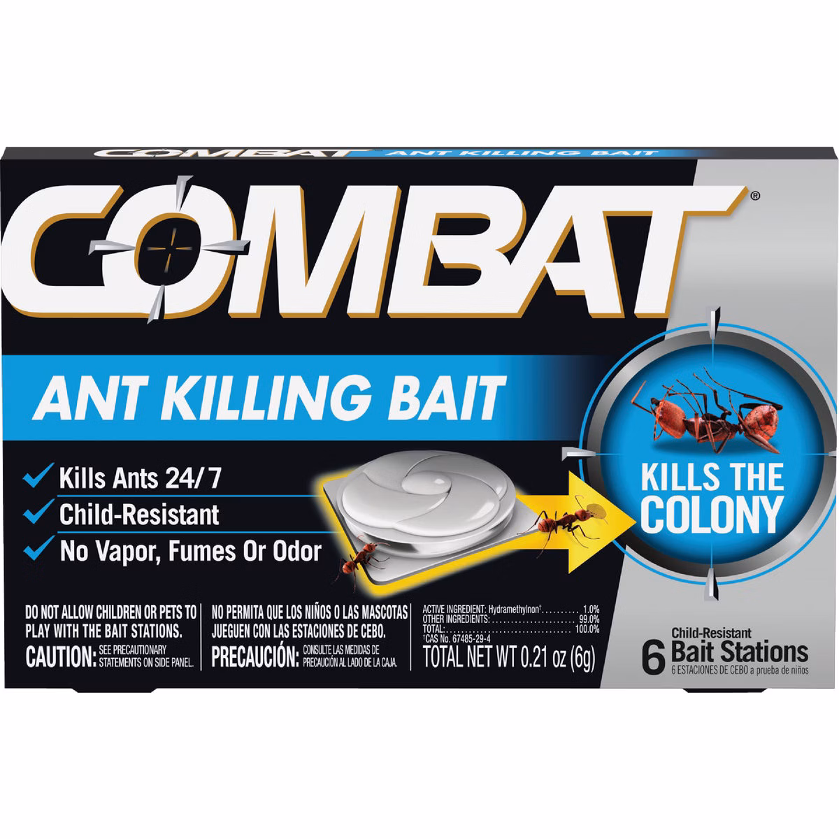 Combat Source Kill 0.21 Oz. Solid Ant Bait Station (6-Pack)