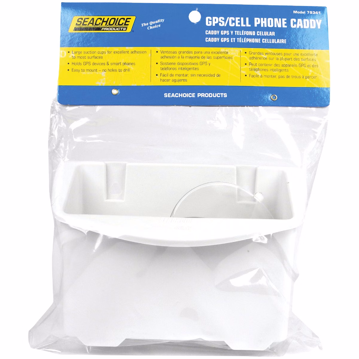 Seachoice White Plastic GPS/Cell Phone Caddy Storage Holder