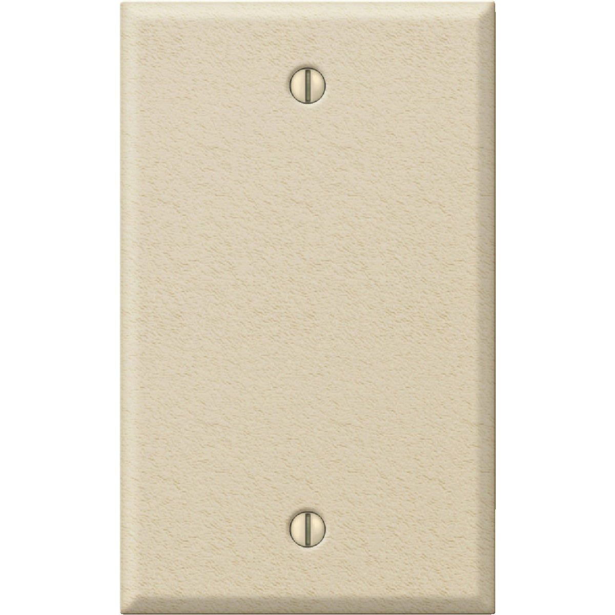 Amerelle 1-Gang Standard Stamped Steel Blank Wall Plate, Ivory Wrinkle