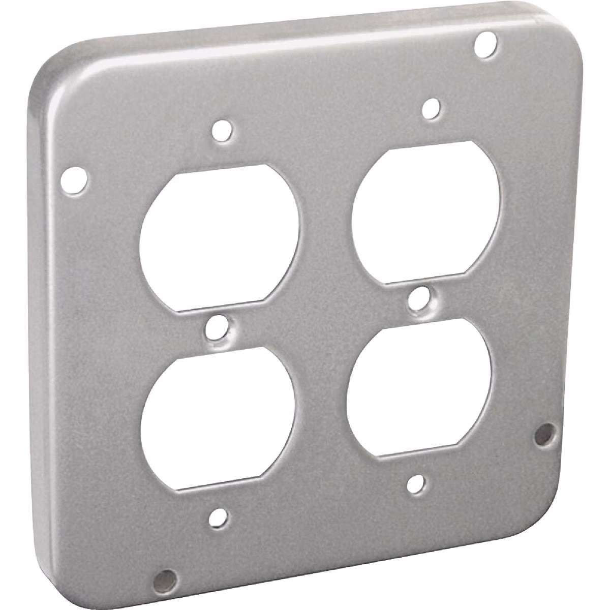 Southwire 2-Duplex Receptacles 4-11/16 In. x 4-11/16 In. Square Device Cover