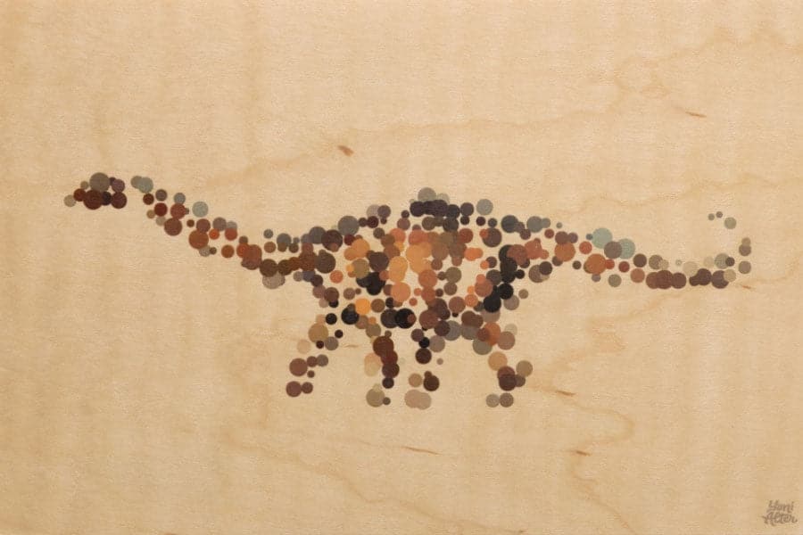 WOODHI Wooden Postcard – Animal Dots Flamand