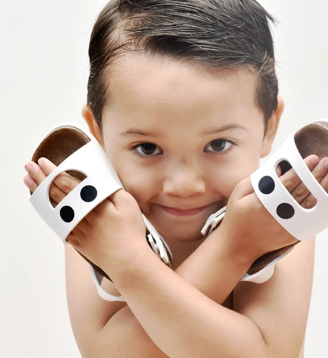 BOXBO Kids Wistiti Flip Flop Cork Sandals in White – 12/J2.5