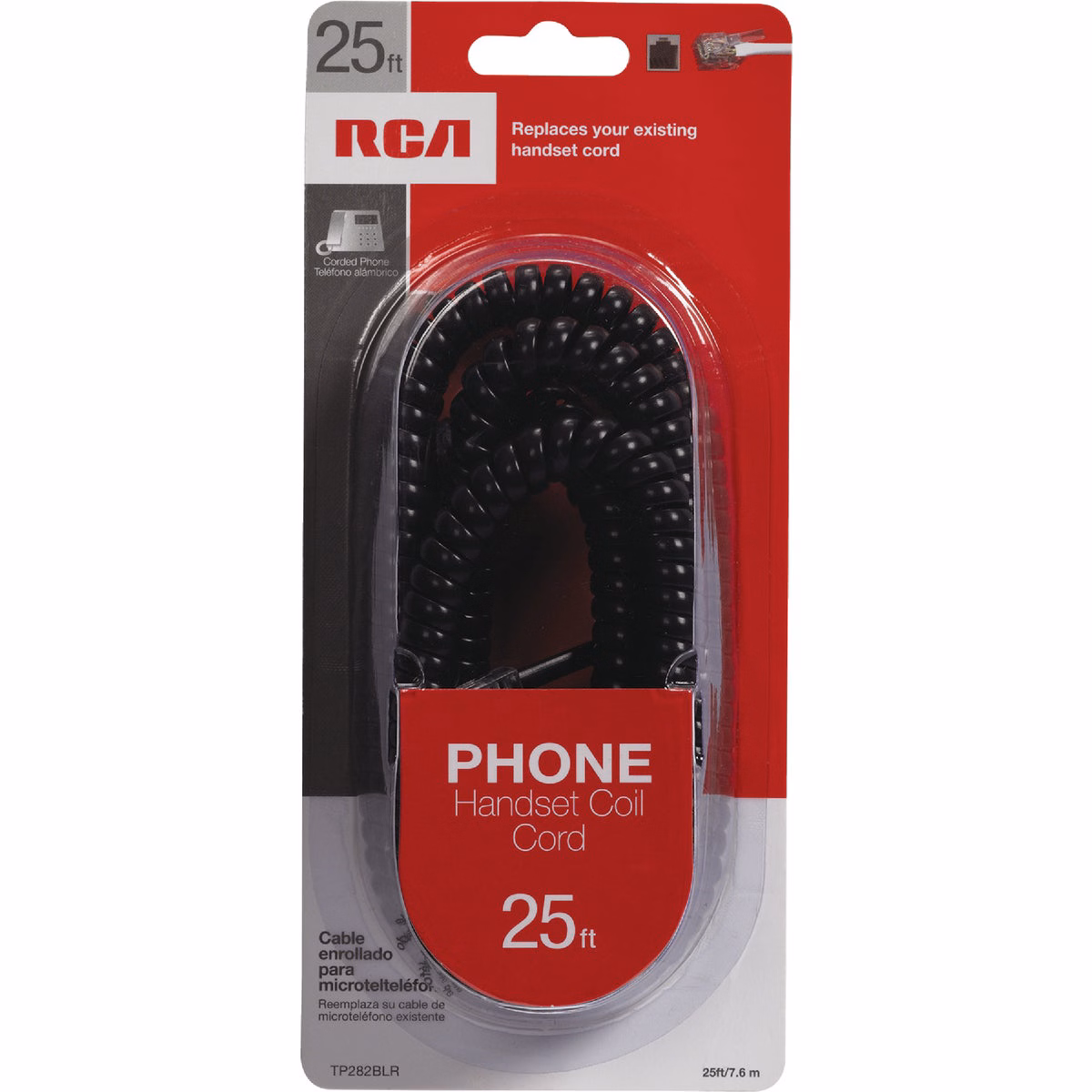 RCA 25 Ft. Black Phone Cord