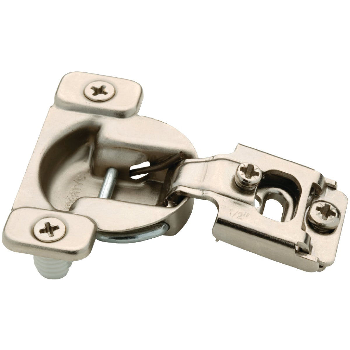 Liberty Overlay Face-Frame Nickel Plated 1/2 In. 105 Degree European Hinge, (2-Pack)