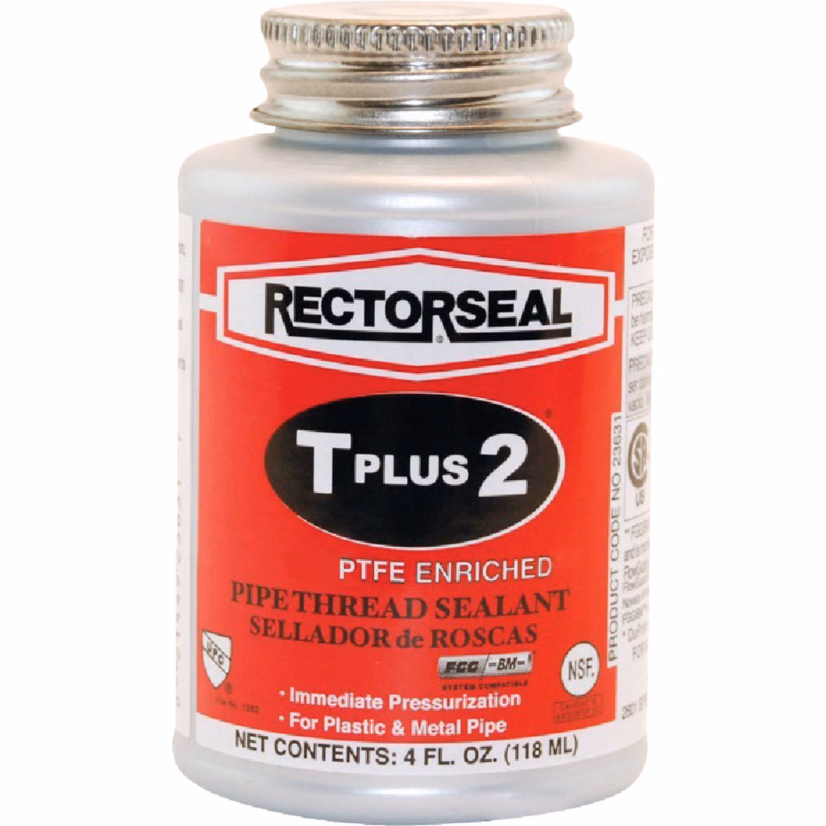 Rectorseal T Plus 4 Oz. White Pipe Thread Sealant with PTFE
