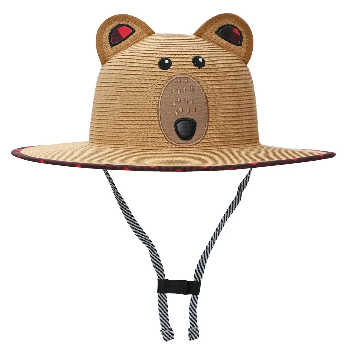 FlapJackKids Kids UPF50+ Straw Sun Hat – Bear