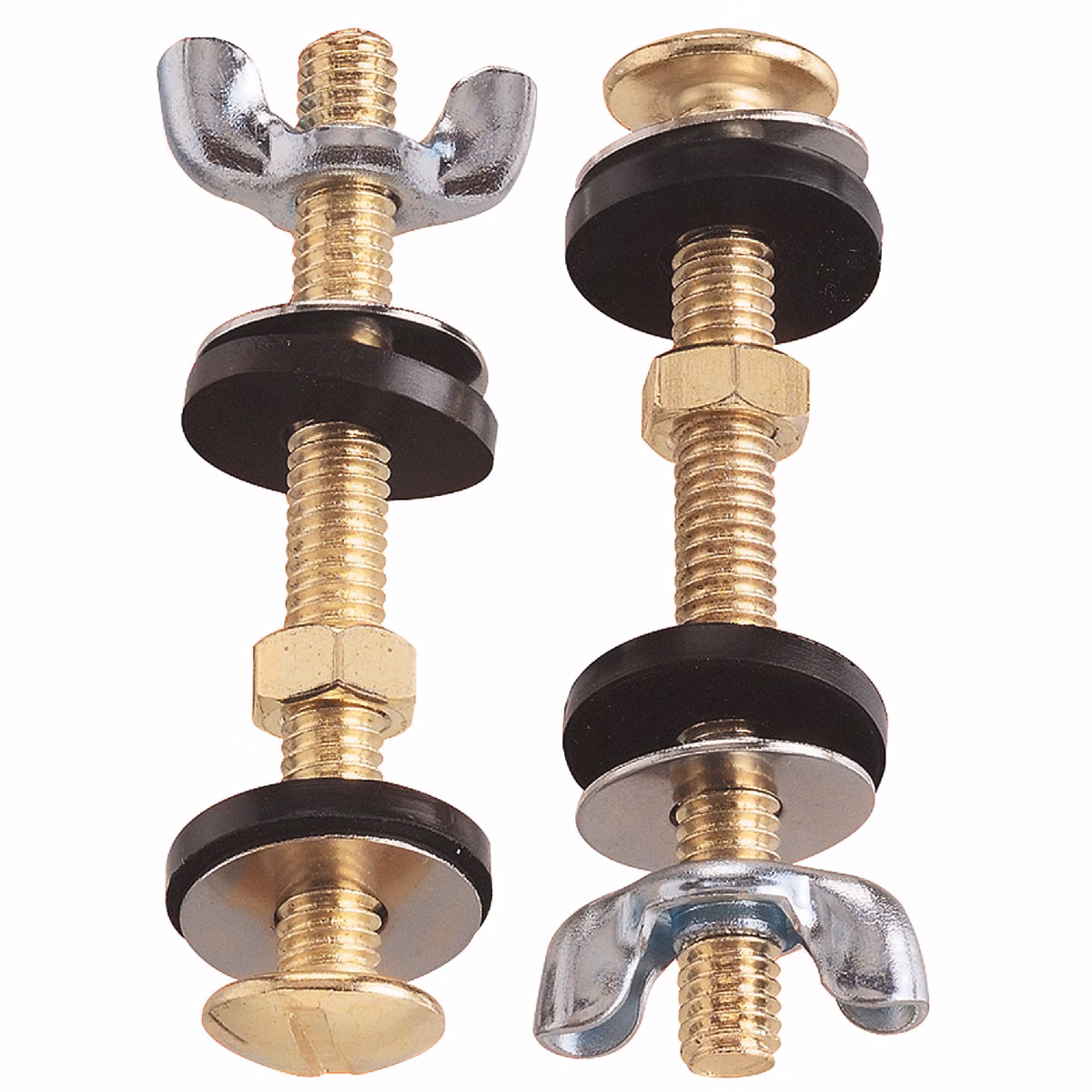 Do it Best 5/16 In. x 3 In. Brass Plated Tank Bolts (2 Pack)