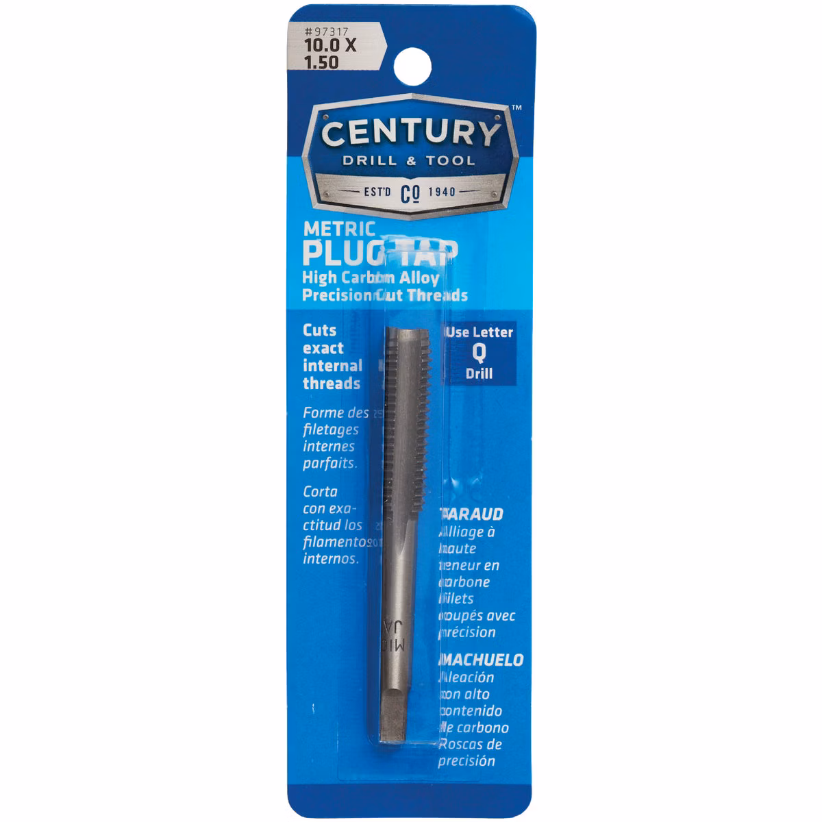 Century Drill & Tool 10.0×1.50 Carbon Steel Metric Tap