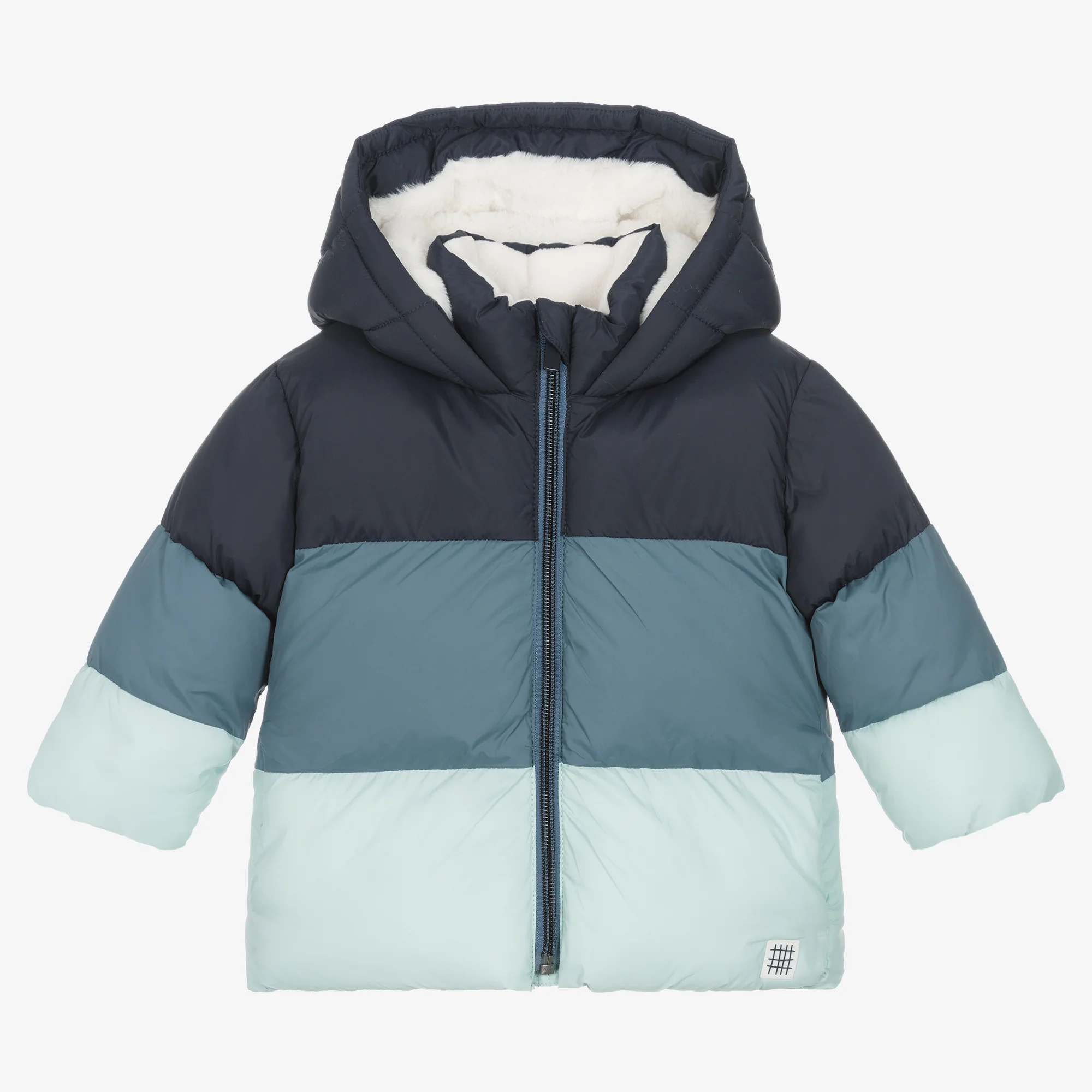 CARRÉMENT BEAU Baby Blue Hooded Puffer Jacket – 9M