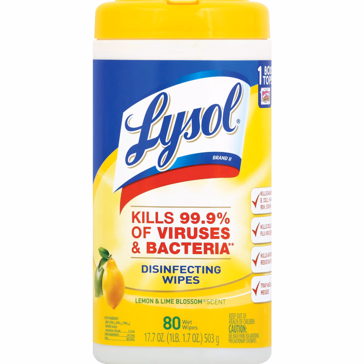 Lysol Lemon & Lime Blossom Disinfecting Wipes (80-Count)