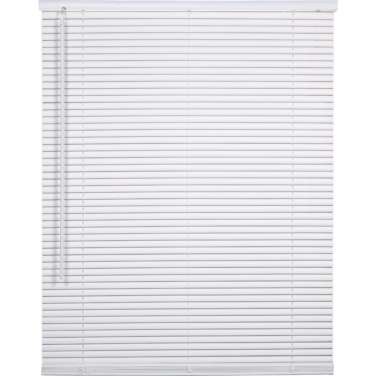 Home Impressions 52 In. x 64 In. x 1 In. White Vinyl Light Filtering Cordless Mini Blind