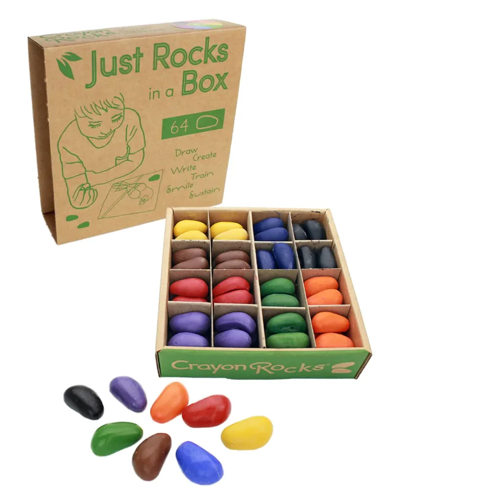 Just Rocks in a Box – 8 Colors / 64 Crayons