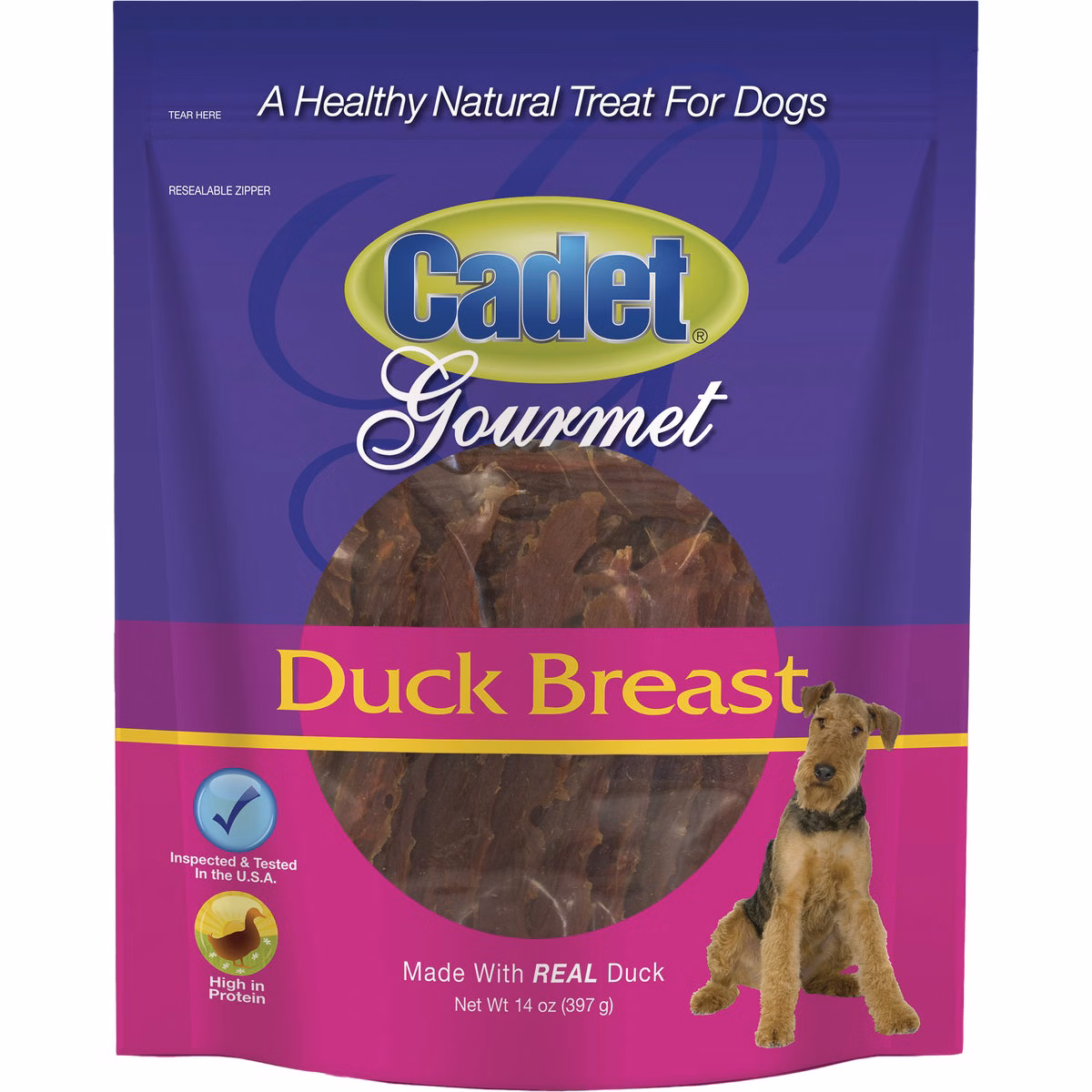 Cadet Gourmet Duck Breast Dog Treats, 14 Oz.