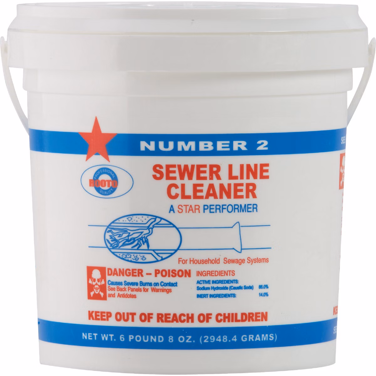Rooto Sodium Hydroxide 6-1/2 Lb. Sewer Line Cleaner