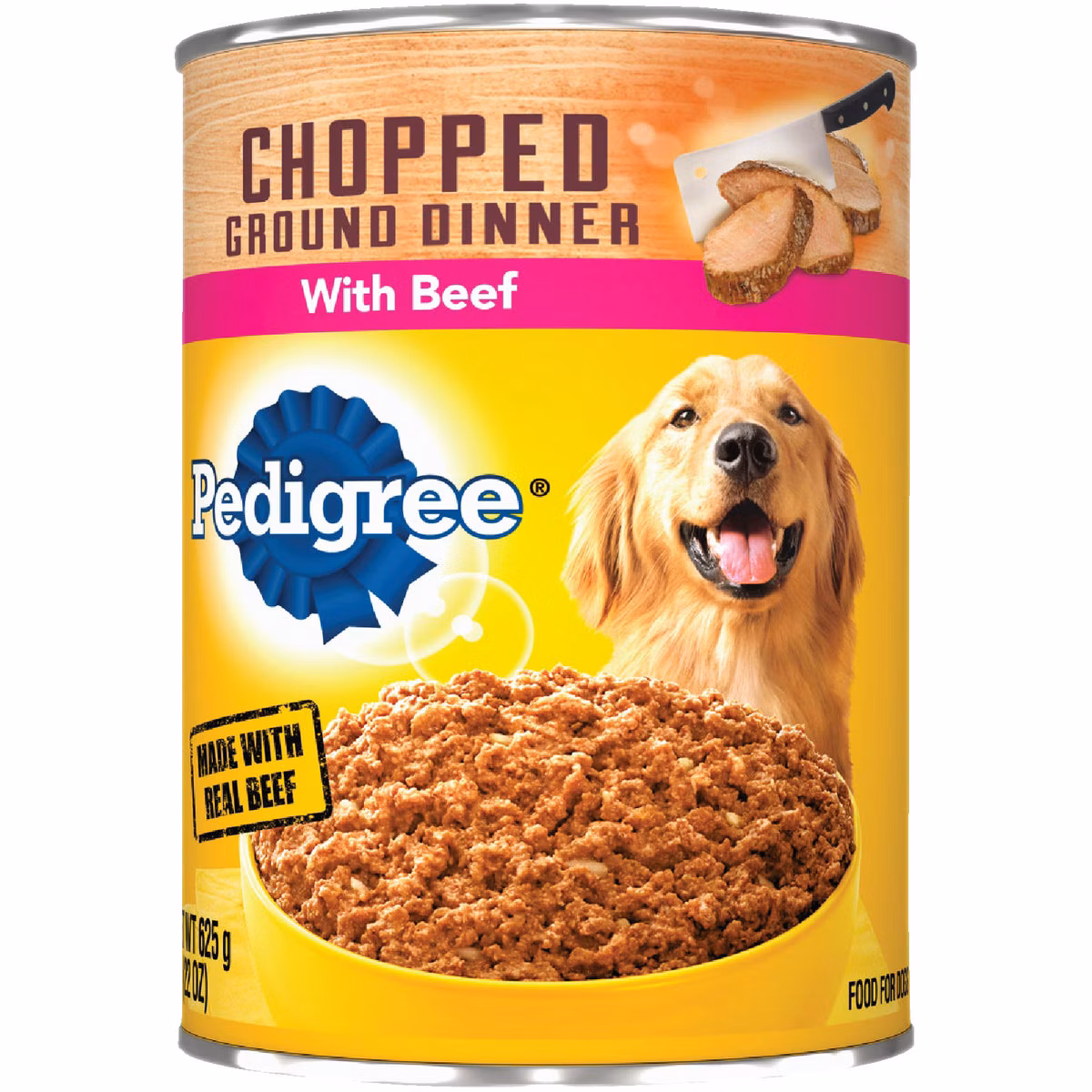 Pedigree Meaty Ground Dinner with Chopped Beef Wet Dog Food, 22 Oz.