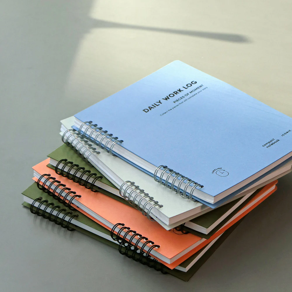 Iconic Daily Work Log – A5 Timeline & Checklist Notebook