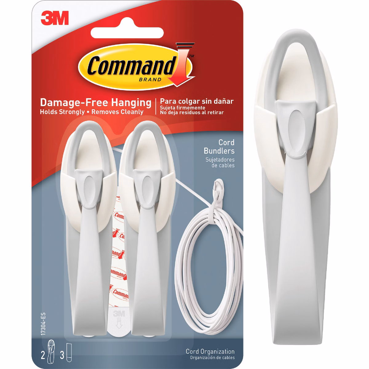 Command Decorative Cord Bundler Hook with Adhesive (2-Count)