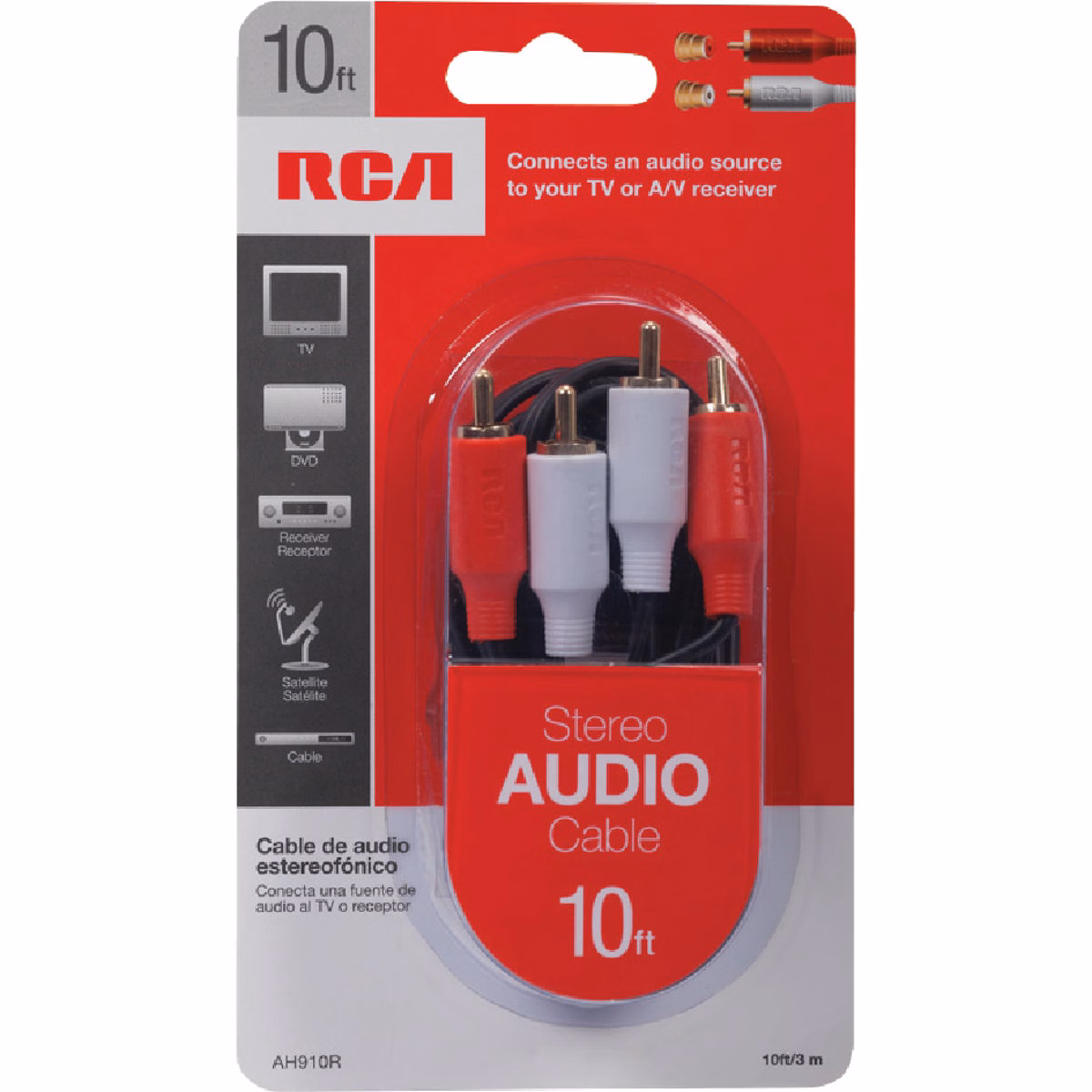 RCA 10 Ft. Black Stereo Audio Cable