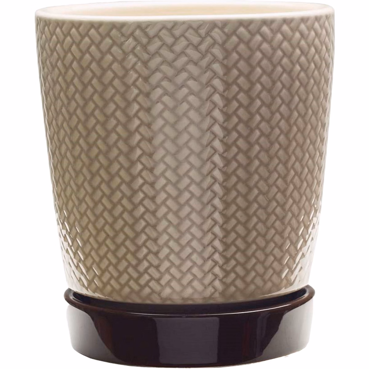 Southern Patio Alice 8-1/2 In. Ceramic Clayworks Light Brown Planter