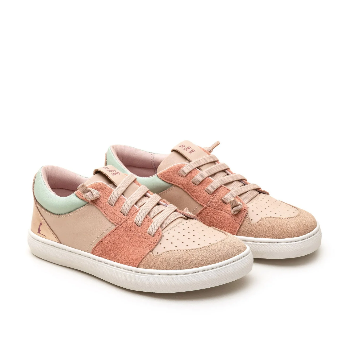 Tip Toey Joey Kids OLLIE Sneakers – Rose Smoke Suede / Yogurt