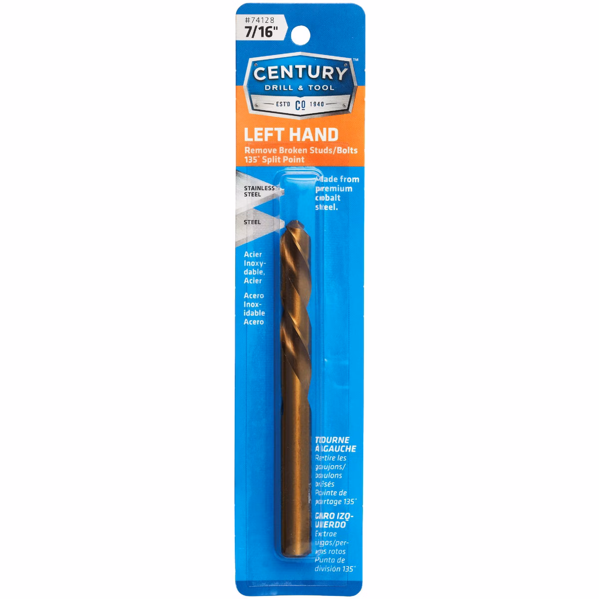 Century Drill & Tool 7/16 In. Cobalt Steel Left Hand Drill Bit