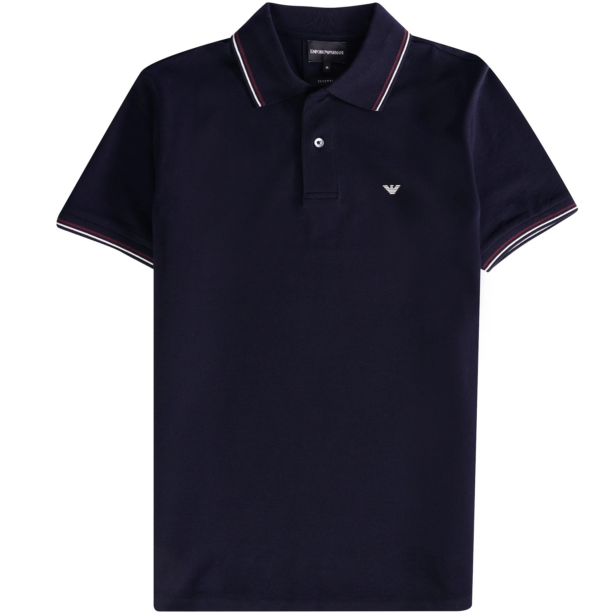 Emporio Armani Kids Boy’s Stretch-Pique Short-Sleeved Polo Shirt w/ Trimmed Collar