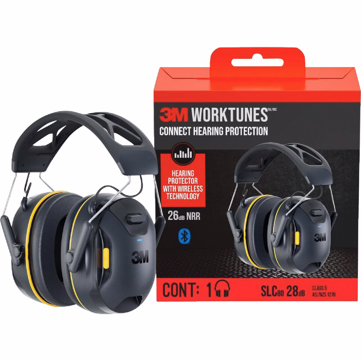 3M WorkTunes Connect Wireless Hearing Protector with Bluetooth Technology