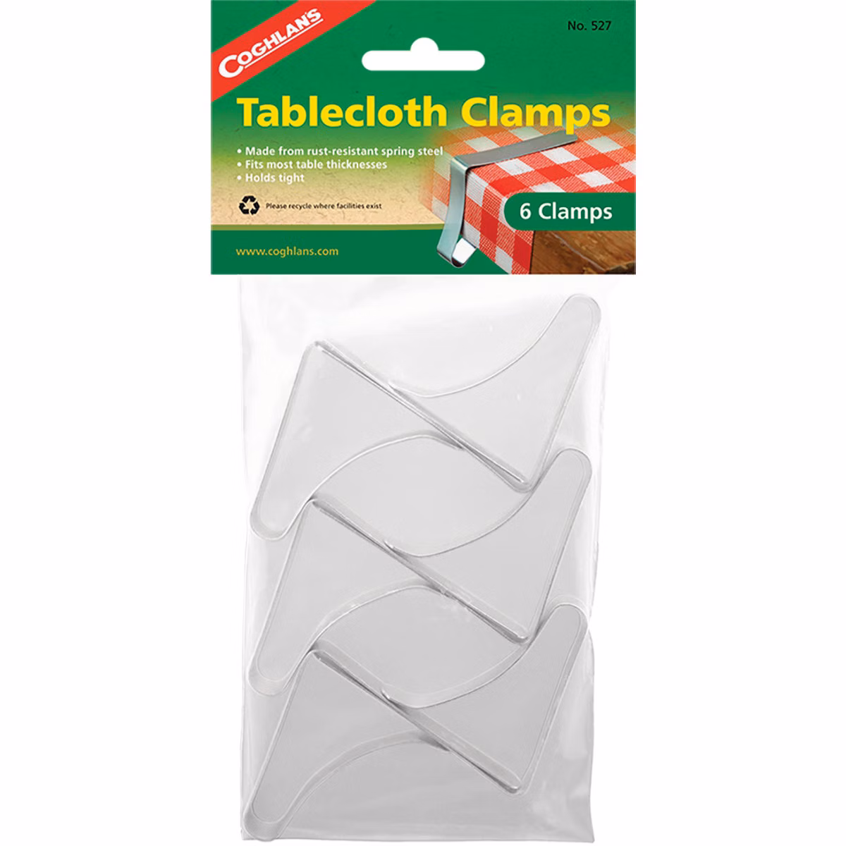 Coghlans Steel Tablecloth Clamps (6-Pack)