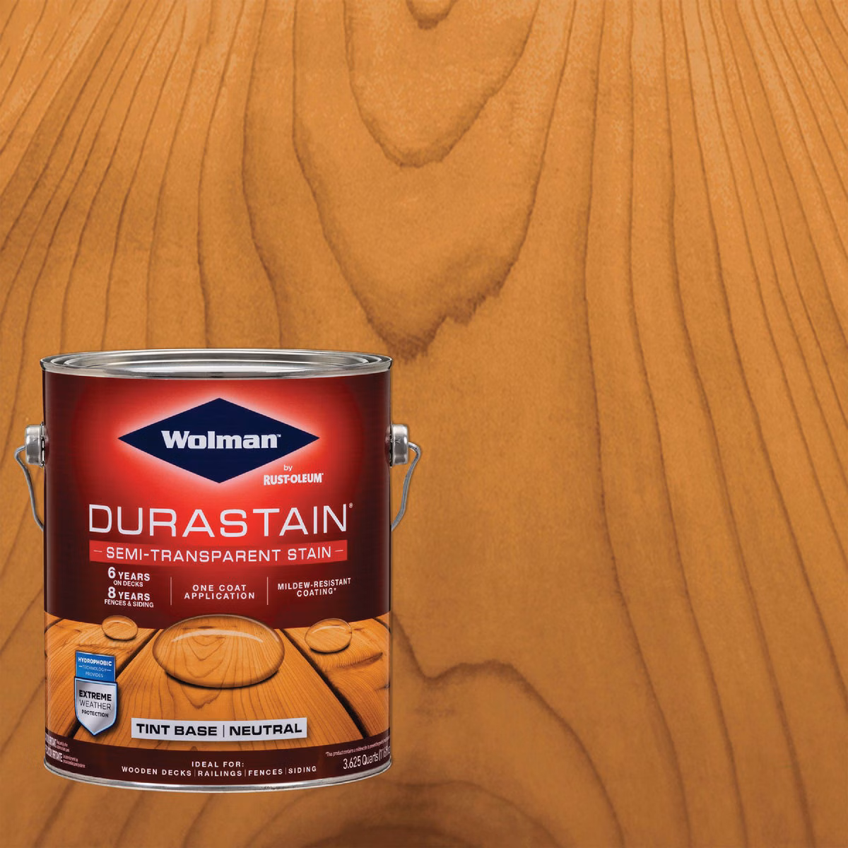 Wolman DuraStain One Coat Semi-Transparent Wood Exterior Stain, Neutral 1 Gal.