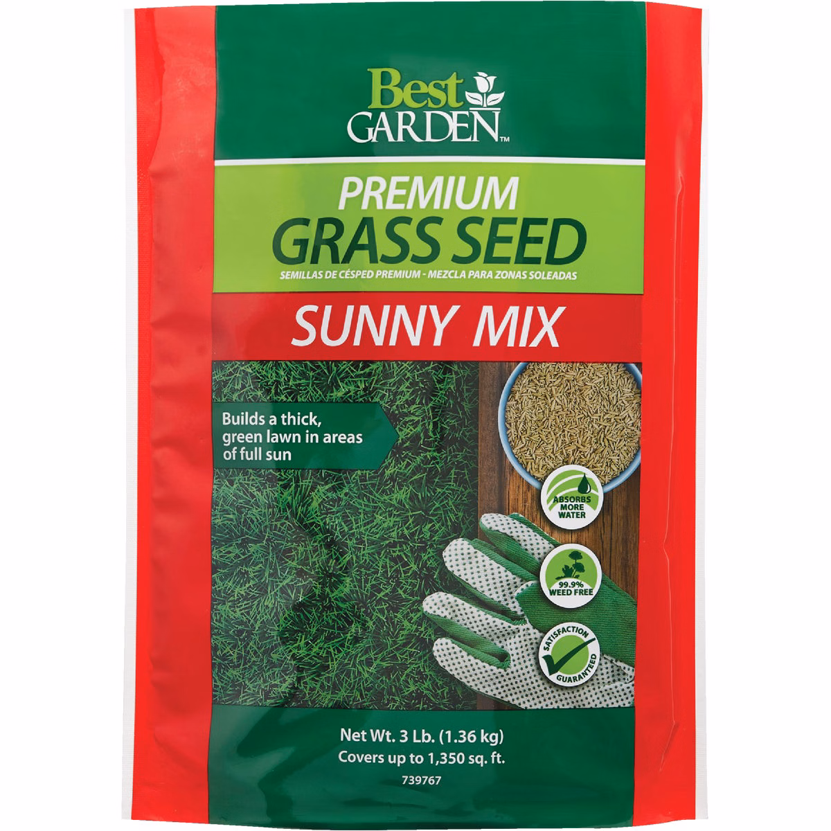 Best Garden 3 Lb. 900 Sq. Ft. Coverage Full Sun Grass Seed