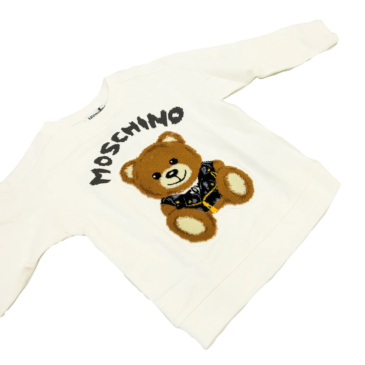 Moschino Kids Teddy Bear Cotton Sweatshirt – White