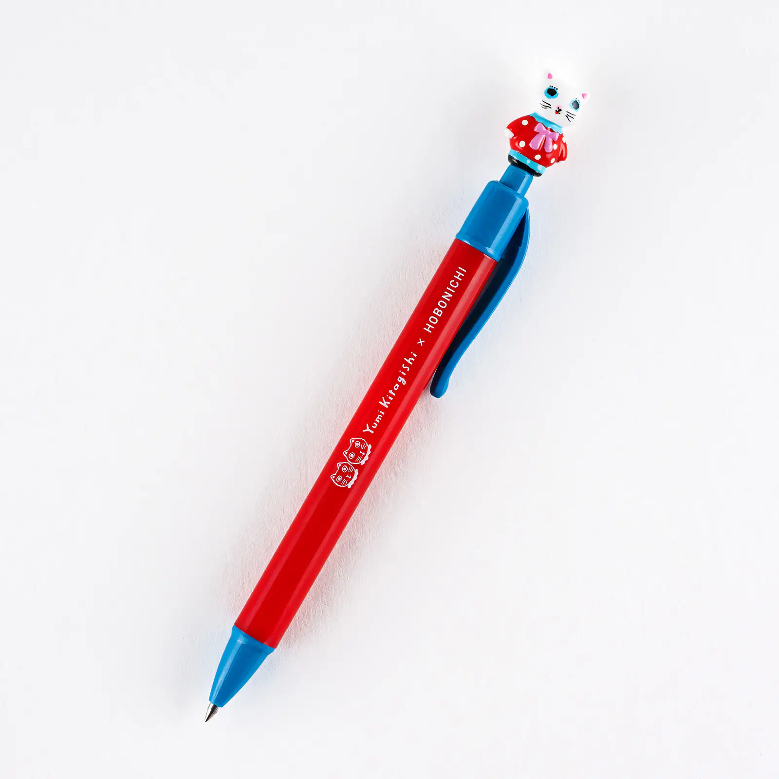 Hobonichi 2026 Accessories: Yumi Kitagishi – Ballpoint Pen (White Cat)