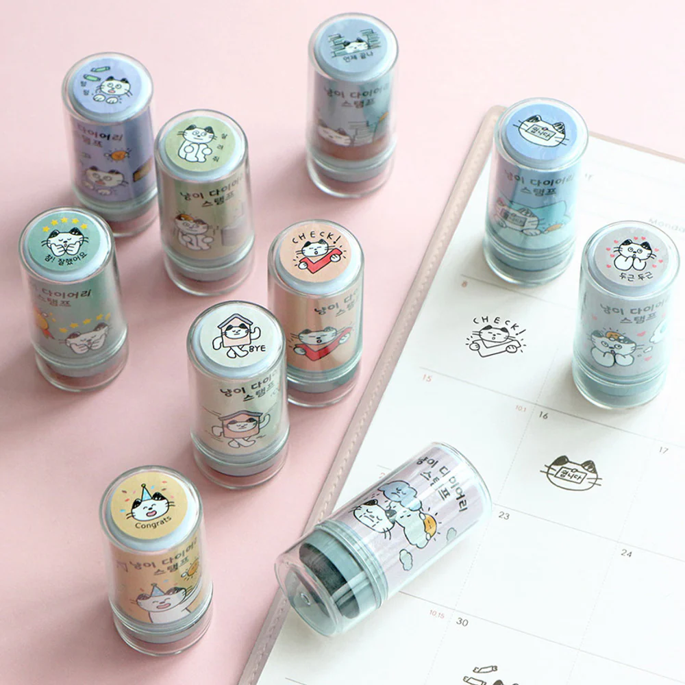 Iconic Meow Self-Inking Diary Stamp